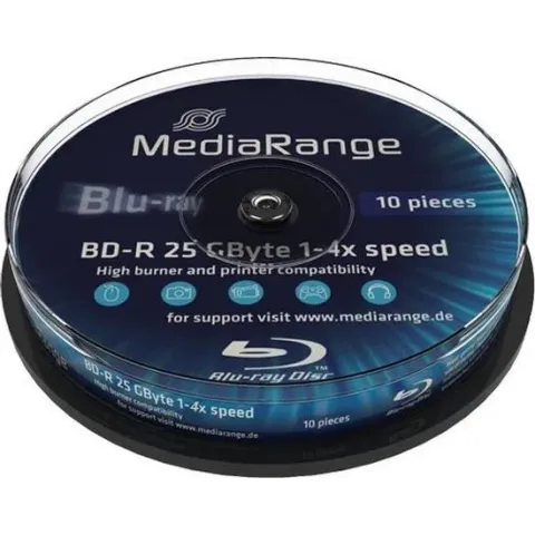 MediaRange Blu-ray Discs - 25 GB / 6X / 10 Cakebox