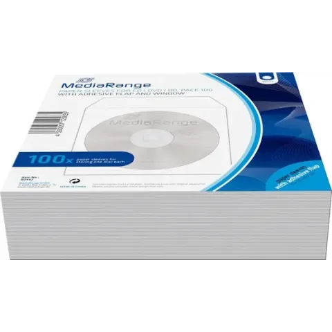 MediaRange BOX62 CD-doosje Opbergmap/sleeve 1 schijven Wit