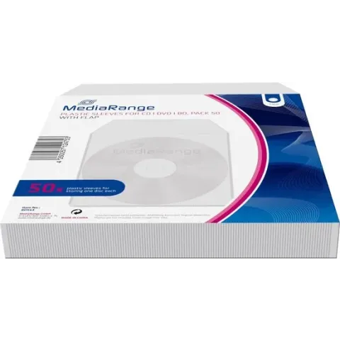MediaRange BOX64 CD-doosje Opbergmap/sleeve 1 schijven Grijs