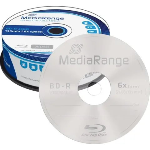 MediaRange MR514 Lees/schrijf blu-ray disc BD-R 25 GB 25 stuk(s)