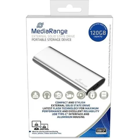 MediaRange | SSD | Extern | 120 GB | USB-C