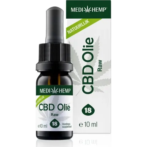 Medihemp - RAW 18% CBD olie - 10ml - full spectrum