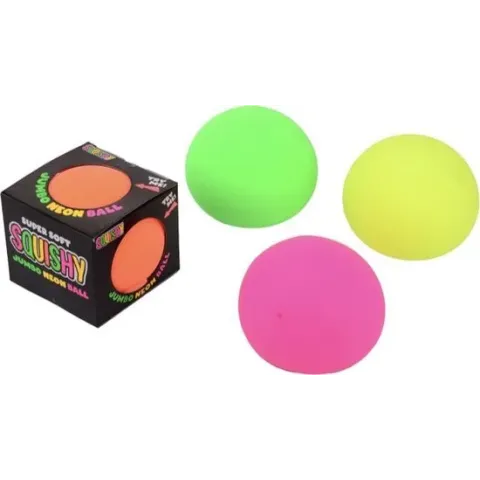 MEGA SQUISHY SUPER SOFT NEON BAL, STRESSBAL