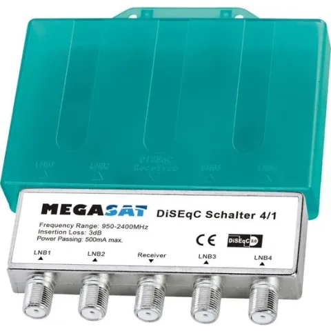 MegaSat DiSEqC 4/1 DiSEqC-schakelaar 4 (4 satelliet / 0 terrestrisch) Aantal gebruikers: 4