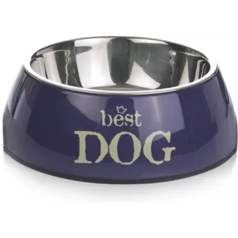 Melamine eetbak rond Best Dog - Blauw