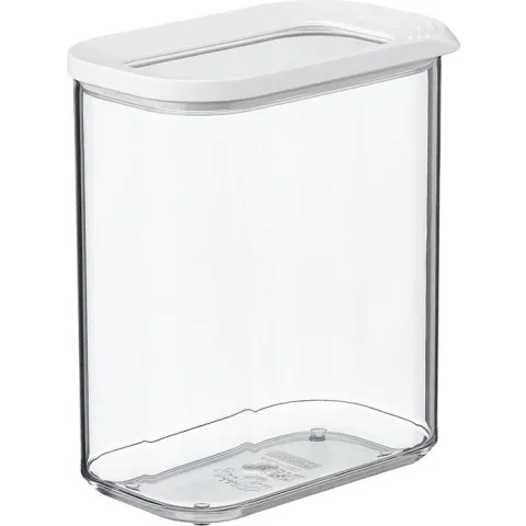 Mepal – Bewaardoos Modula 1500 ml – wit –– voorraaddoos - bewaardoos met deksel – luchtdicht – transparant - stapelbaar