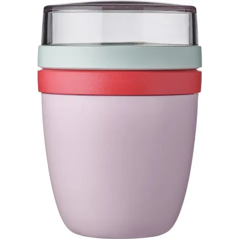 Mepal – Limited edition Lunchpot Ellipse – Praktische muesli beker to go – strawberry vibe – Geschikt voor vriezer, magnetron en vaatwasser - onbeperkt genieten