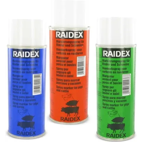 Merkspray Raidex rundvee/varkens 400ml div. kleuren