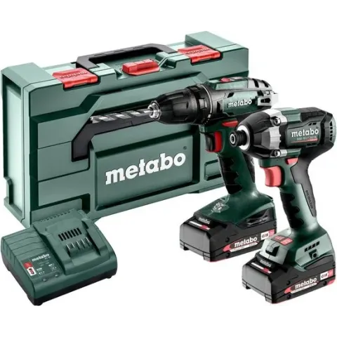 METABO ACCU COMBO SET 2.8.1 | BS 18 (BOORSCHROEFMACHINE) + SSD 18 LT 200 BL (SLAGSCHROEVENDRAAIER) | 18 V | 2X2.0AH, SC 30 | IN METABOX - 685193000
