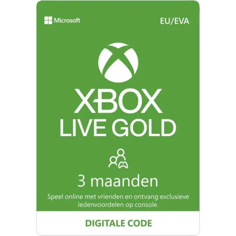 Microsoft Xbox Live Gold - 3 Maanden Abonnement - Xbox 360, Xbox One, Xbox Series X & S