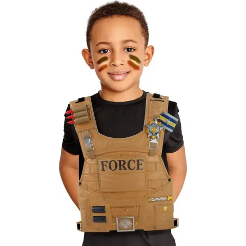 Militair kogelwerend vest verkleed speelgoed voor kinderen - Leger thema verkleedkleding - Carnaval