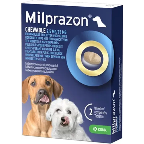 Milprazon Ontworming Kauwtabletten Hond en Puppy 2 stuks