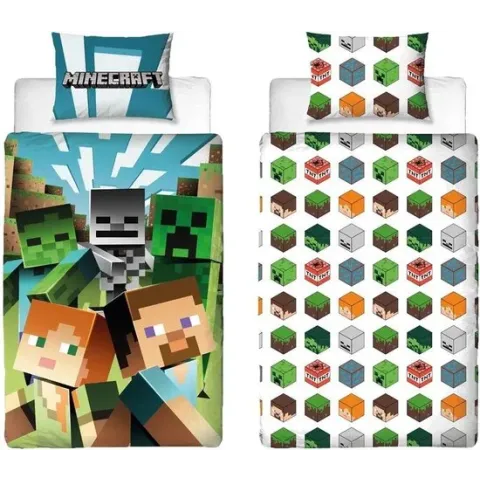 Minecraft Dekbedovertrek Earth - Multicolor - 140x200