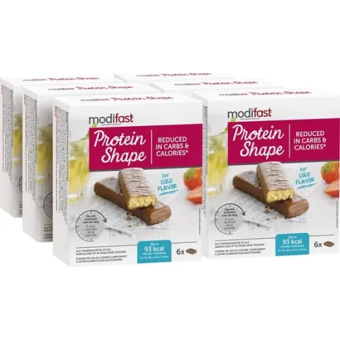 Modifast Protein Shape Maaltijdreep - Kokos - 6 stuks
