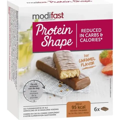 Modifast ProtiPlus Maaltijreep - Karamel - 6 stuks