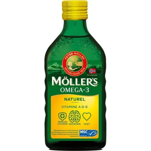 Moller's Omega-3 Naturel - 250 ml - Visolie - Visolie - Voedingssupplement