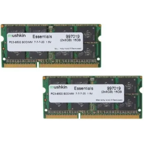 Mushkin 16GB (2 x 8 GB) DDR3 Essentials 1066MHz SO-DIMM