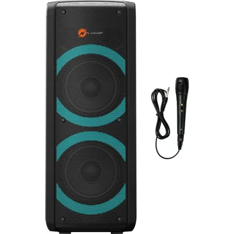 N-GEAR LGP 72 - Karaoke Party Speaker - 1 Microfoon - Bluetooth - 450Watt - LET'S GO PARTY 72
