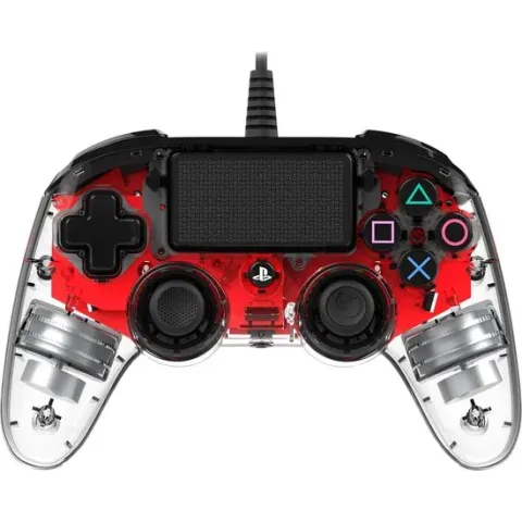 Nacon Playstation 4 Official Licensed Wired Compact LED Controller - PS4 - Rood
