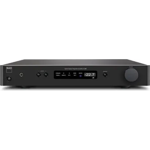 NAD C 338 Hybrid Digitale versterker met Bluetooth en Chromecast - 2x 50W - Zwart