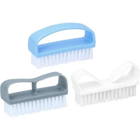 Nagelborstel kunststof 3 stuks op kaart