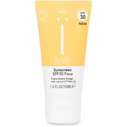 Naïf Natuurlijke Zonnebrandcrème factor 30 – voor het gezicht - 50ml