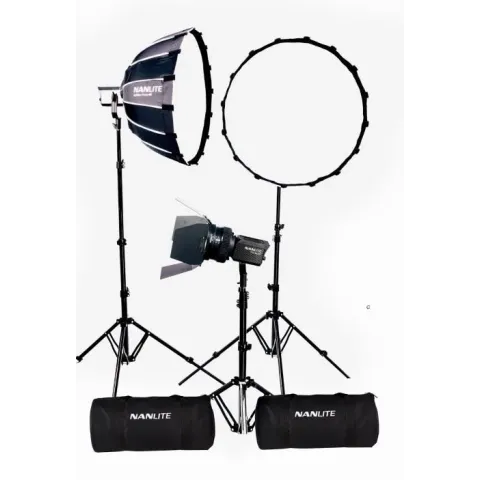 Nanlite Forza 60B II LED Tripple Kit (met koffer , lampstatief , fresnel en softbox)