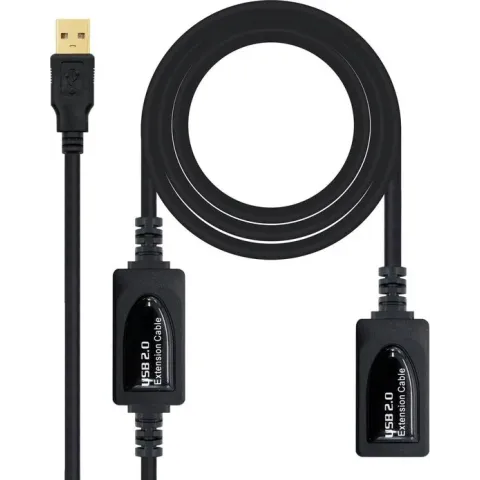 Nanocable 10.01.0212 USB-kabel 10 m USB A Zwart