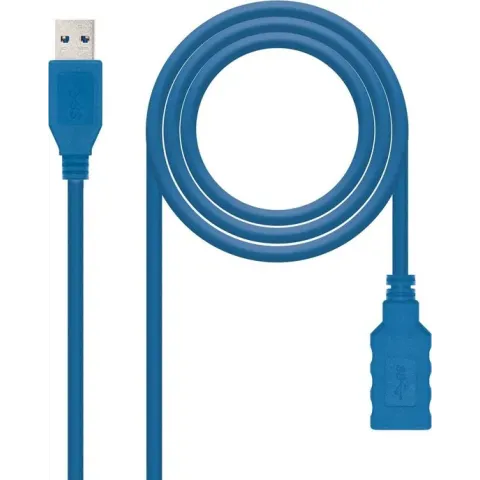 Nanocable 10.01.0901-BL USB-kabel 1 m USB 3.2 Gen 1 (3.1 Gen 1) USB A Blauw