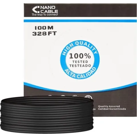 Nanocable 10.20.0502-EXT-BK netwerkkabel 100 m Cat6 U/UTP (UTP) Zwart