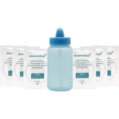 NasoFree® neusdouche startset met 30 zakjes nasaal spoelzout met Xylitol