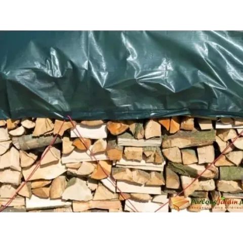 Nature Houtafdekzeil 1.5x6 m PE groen