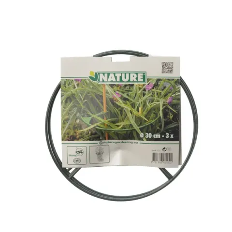 Nature Plantensteun Set 3 Ringen Groen - Klim-En Geleide Artikel - 0.5x30x30 cm