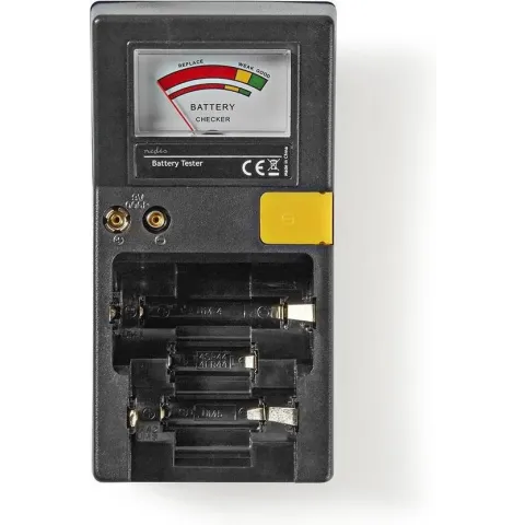 Nedis batterijentester voor AA-, AAA-, C-, D-, 9V- en knoopcelbatterijen