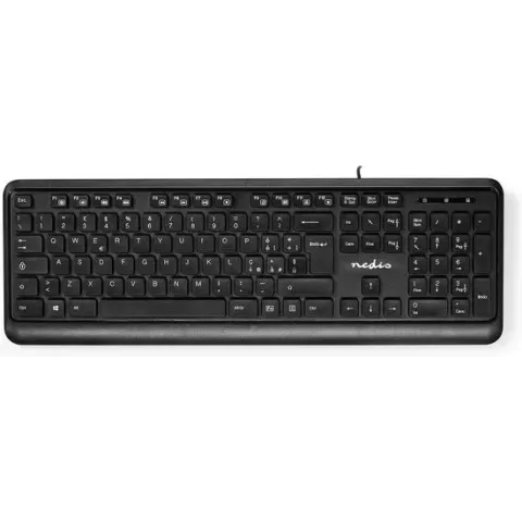 Nedis Bedraad Toetsenbord | USB-A | Multimedia | QWERTY | Italiaans | Numeriek toetsenbord