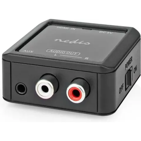 Nedis Digitale Audioconverter | 1-weg | Input: HDMI™ Input | Output: 2x (2x RCA Female) / 3.5 mm | eARC | Automatisch | Antraciet