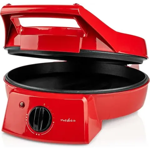 Nedis FCPM100FRD pizzamaker en -oven 1 pizza('s) 1800 W Zwart, Rood