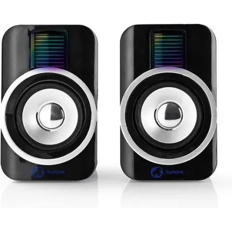Nedis Gaming-luidsprekers - 2.0 - RGB - Over USB gevoed - 3,5 mm jack - RMS 10W