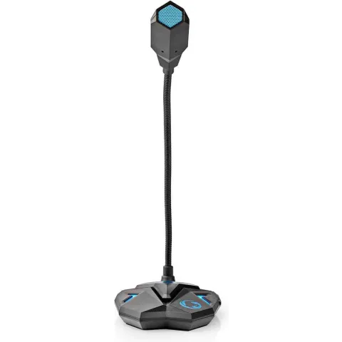 Nedis Gaming Microfoon | Voor gebruik met: Desktop / Notebook | USB | Output: 1x 3,5 mm Audio Out | Aan/uit knop | Koptelefoonoutput