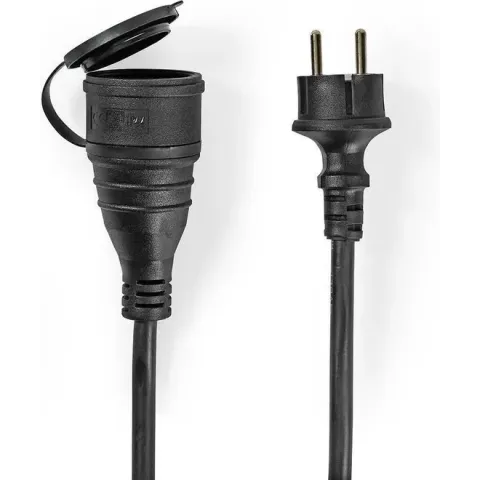 Nedis Geaarde voeding verlengkabel outdoor - 3x 1,5mm / zwart - 15 meter