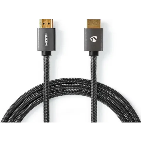Nedis High Speed HDMI-kabel met Ethernet | HDMI™-Connector - HDMI™-Connector | Gun Metal Grey | Gevlochten Kabel | 5.0 m