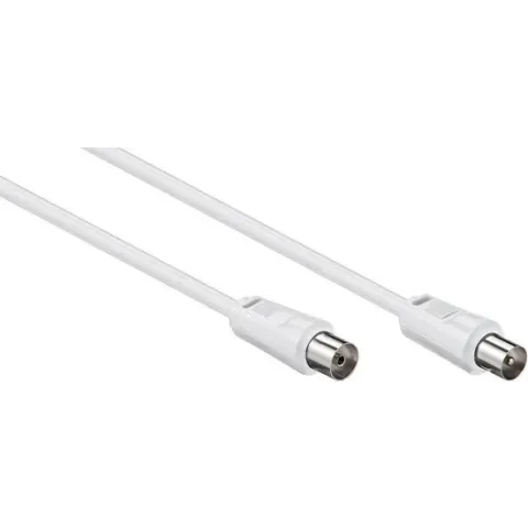 Nedis IEC (m) - IEC (v) coaxkabel / recht - wit - 25 meter