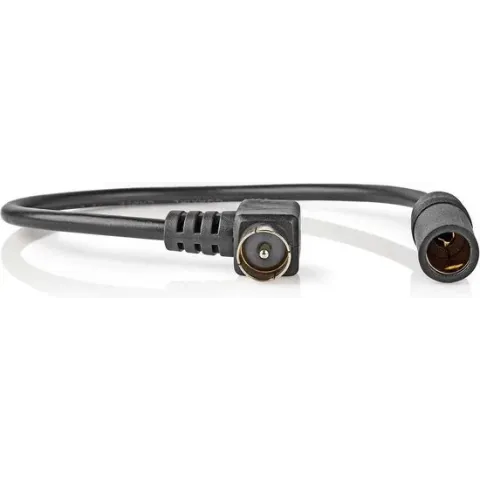 Nedis Kabel voor Auto-Antenne | IEC (Coax) Male | Auto-Antenne-Aansluiting | Vernikkeld | 0.30 m | Rond | PVC | Zwart | Polybag