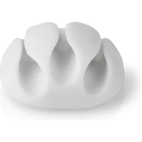 Nedis Kabelmanagement | Kabelclip | Click & Go | 4 Stuks | Aantal slots: 3 Sleuven | Maximale kabeldikte: 5.3 mm | TPE | Wit