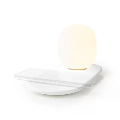 Nedis LED-nachtlamp met Fast Charging draadloze lader met Qi Wireless Charging technologie - 2A/10W / wit