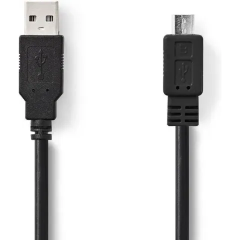 Nedis Micro-USB naar USB kabel - Zwart - 3 meter