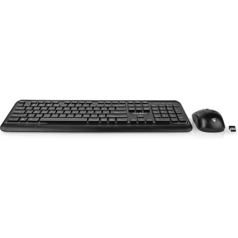 Nedis Muis en Toetsenbord - Set | Draadloos | Muis- en toetsenbordverbinding: USB | 800 / 1200 / 1600 dpi | Instelbare DPI | QWERTY | US Internationaal