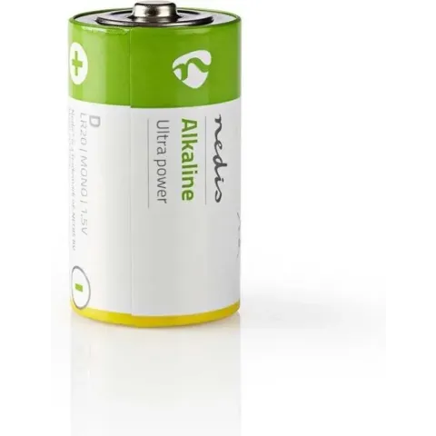 Nedis - Nedis BAAKLR202BL Alkaline Batterij D 1,5 V 2 Stuks Blister - 30 Dagen Niet Goed Geld Terug
