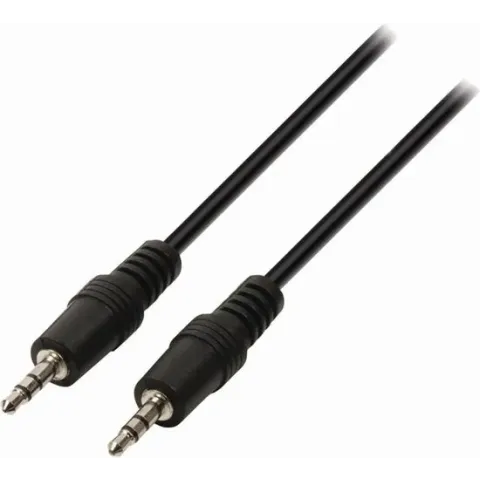 Nedis - Nedis CAGP22000BK10 Stereo-audiokabel 3,5 Mm Male - 3,5 Mm Male 1,0 M Zwart - 30 Dagen Niet Goed Geld Terug
