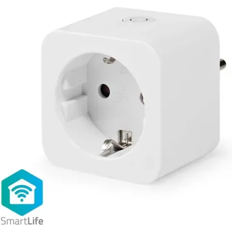 Nedis SmartLife Smart Stekker | Wi-Fi | Energiemeter | 3680 W | Type F (CEE 7/3) | -10 - 45 °C | Android™ / IOS | Wit